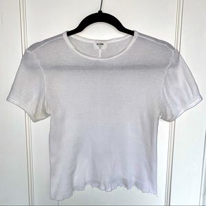 Re/Done Raw Hem Crop Top